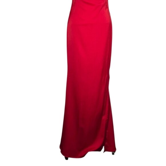 Minuet Red Maxi Dress Front Slit Size XS - Picture 4 of 11